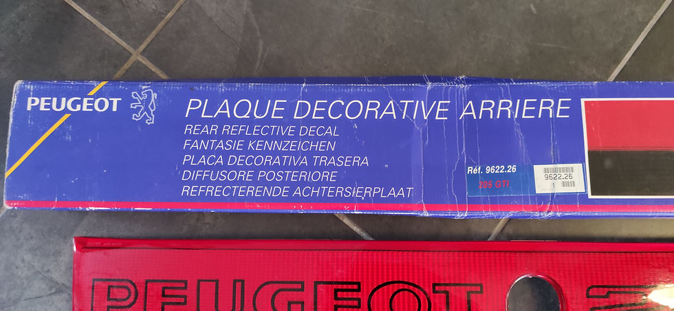 Miniature : Accessoire plaque décorative arrière neuve PEUGEOT 205 GTI