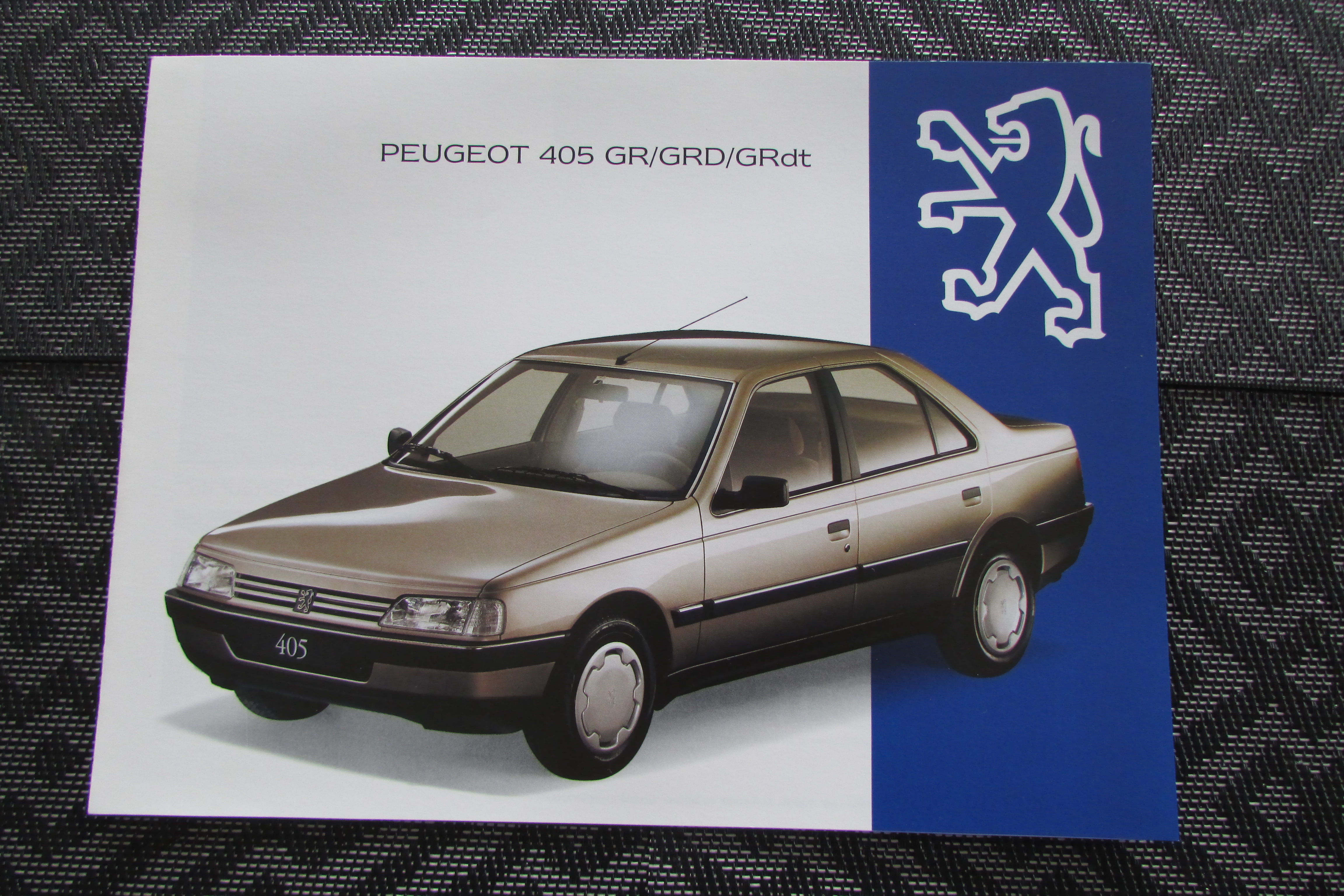 Catalogue peugeot 405 GR / GRD / GRdt  série 2  07/1993 .