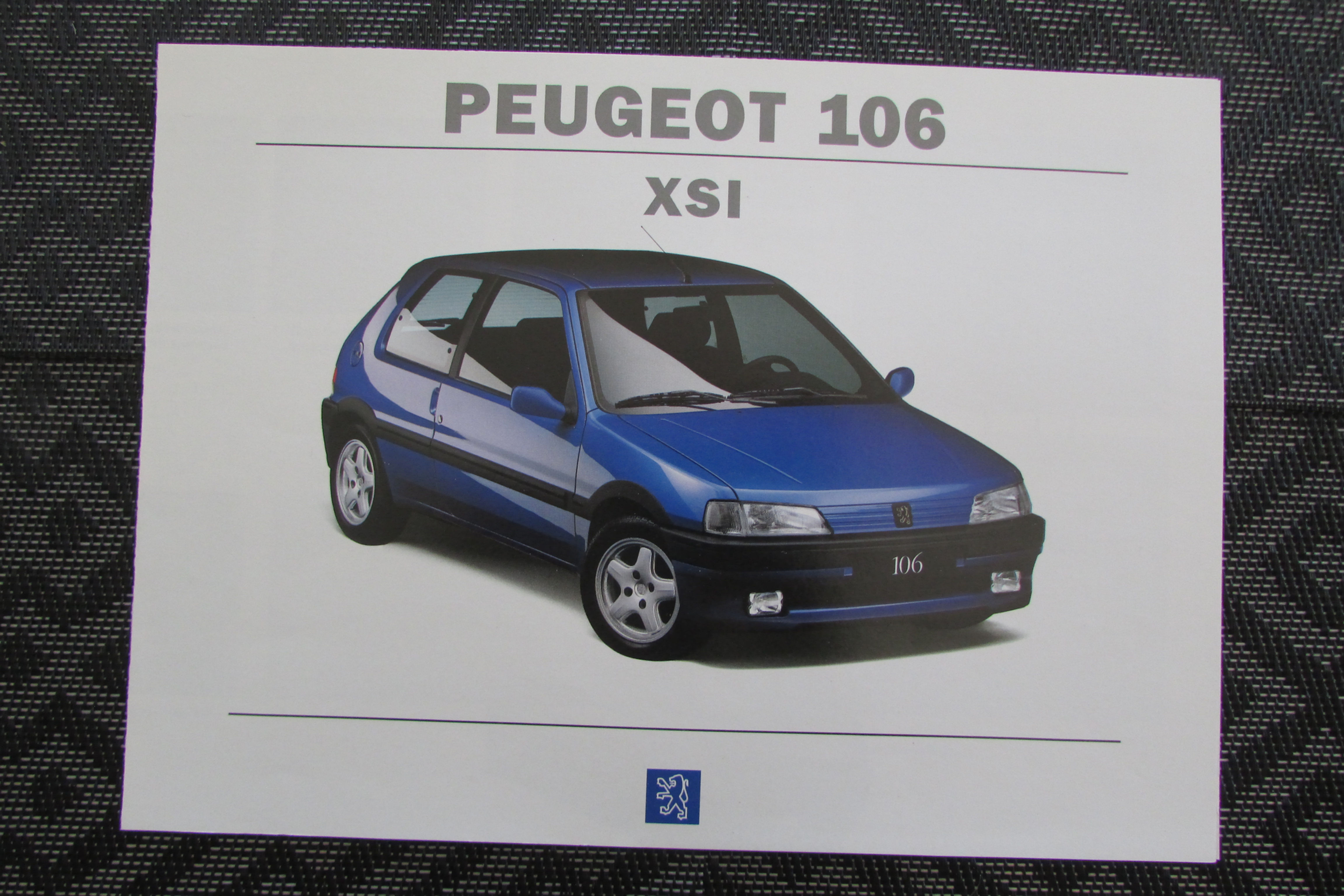 Catalogue peugeot 106 XSI 1994 .