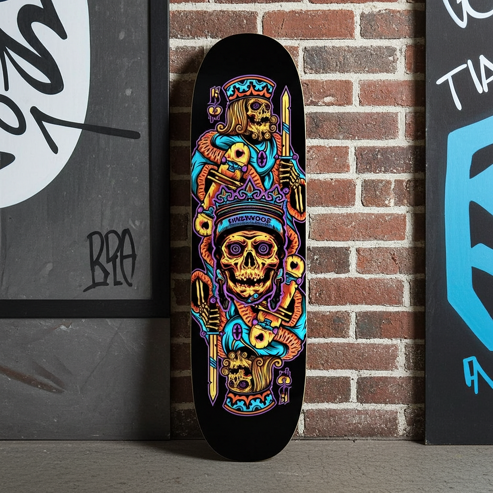 Thumbnail: Skull Kingz - King Of Hearts Skateboard Deck