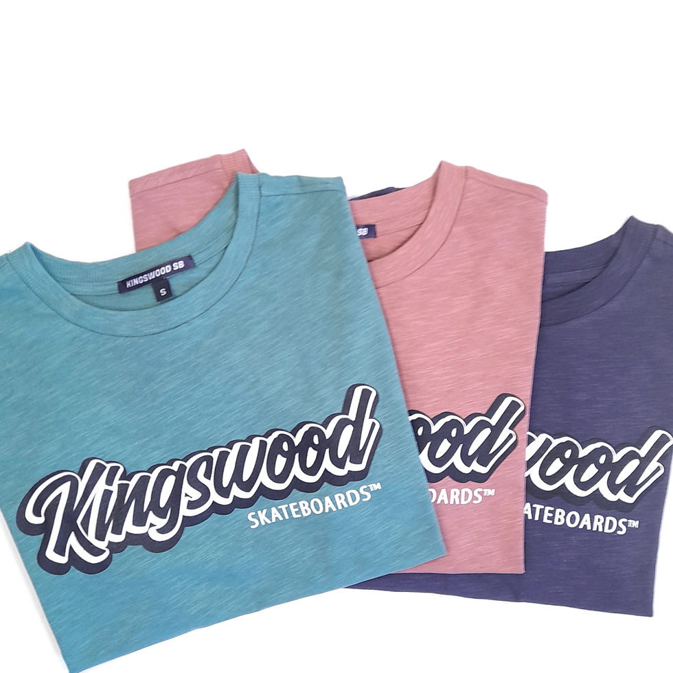 Thumbnail: Kingswood Skateboards Cropped Logo Tee in Rosy Brown