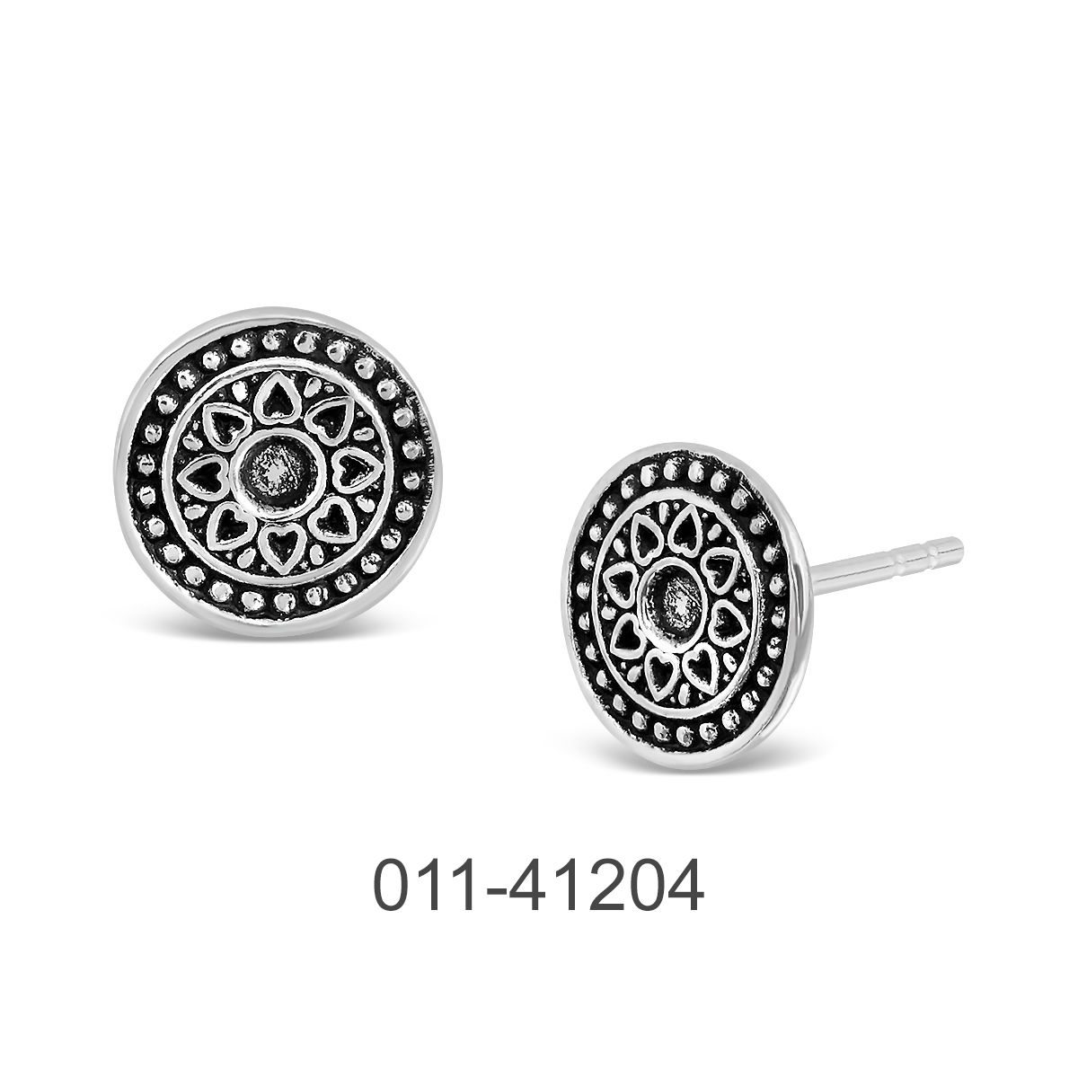 Round Stud Oxidized