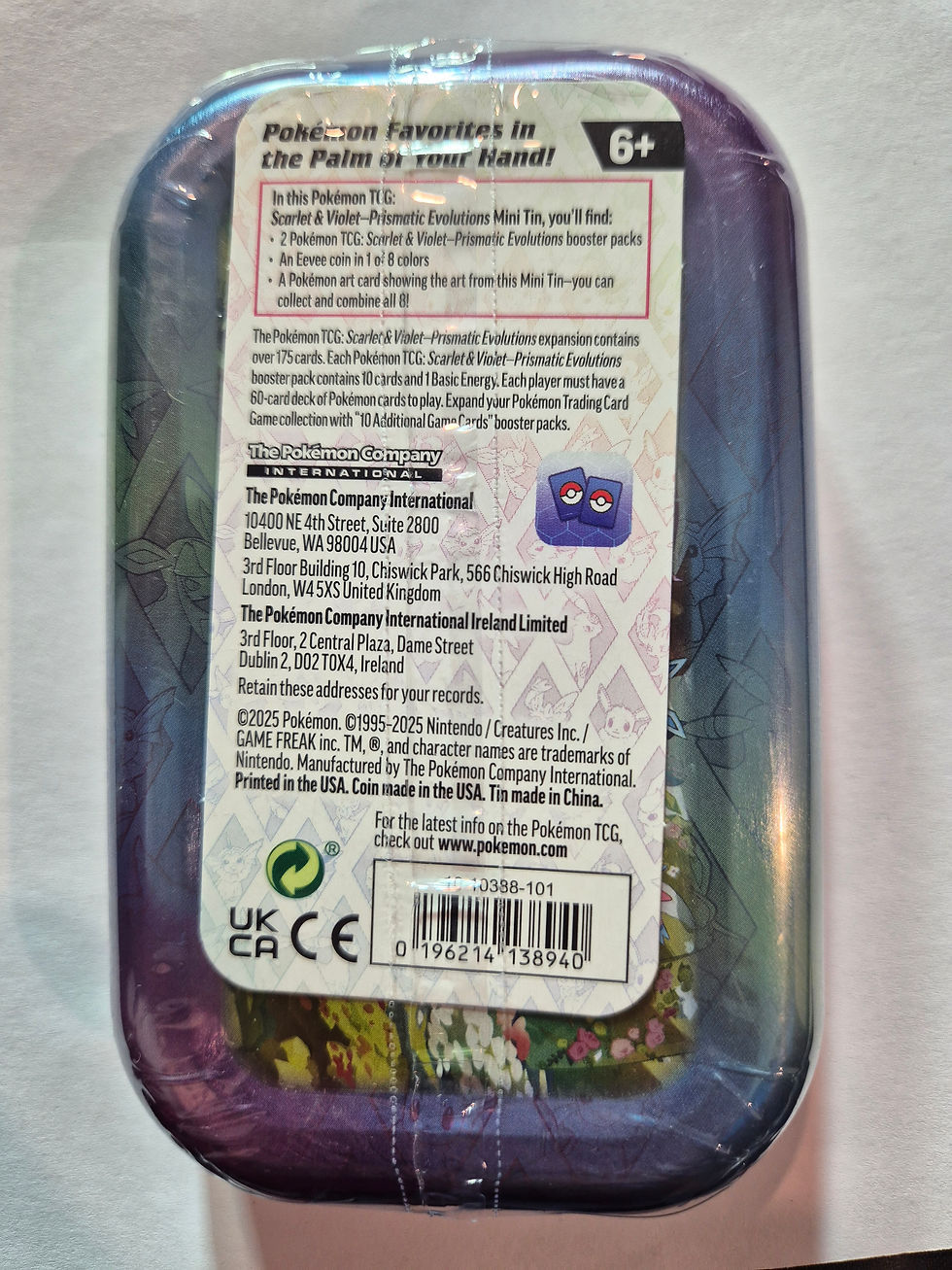 Thumbnail: Prismatic Evolutions Mini Tin - Glaceon Art - SEALED