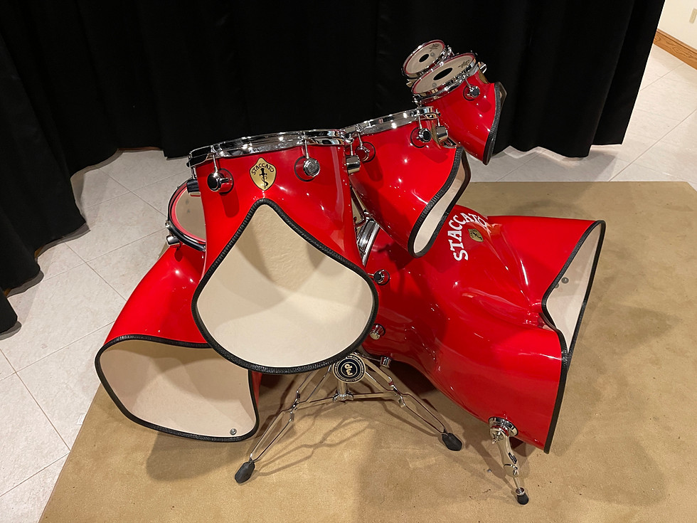 Thumbnail: SOLD!! 2011 Staccato 6-Piece Ferrari Red Drum Set! NOS! Rare!