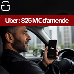 Chauffeur VTC consultant son smartphone dans son véhicule, illustration d’une décision automatisée de désactivation de compte.