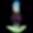 Colorful abstract fantasy anal dildo toy with shades of blue, green, and purple, featuring organic shapes. Black background enhances bold hues.