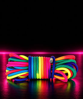 Neon Rainbow BDSM Cord Bundle