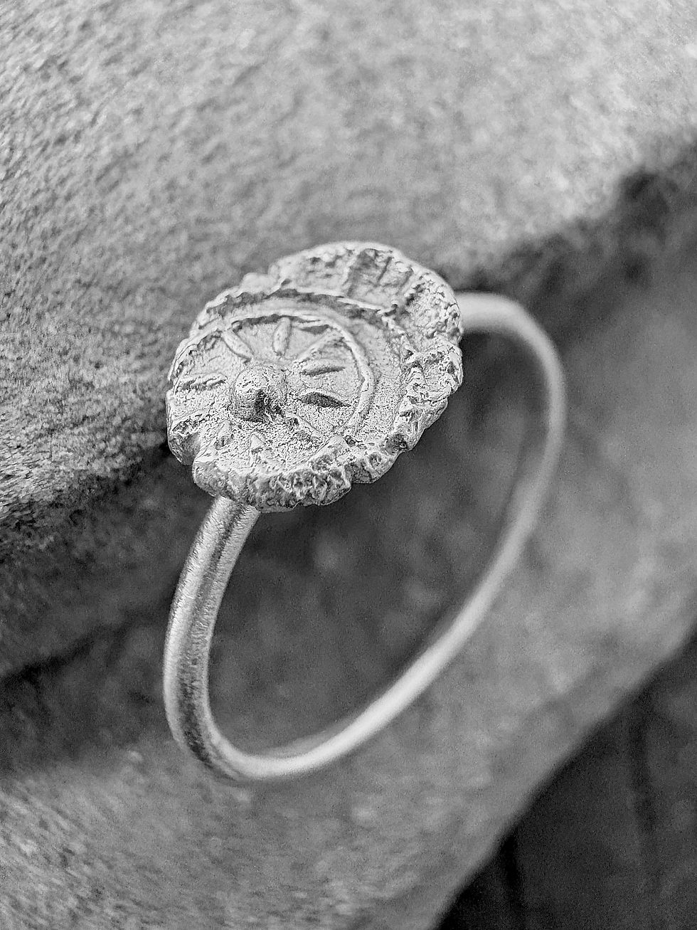 Thumbnail: River Clay Silver Ring - Sun