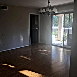living room flooring before