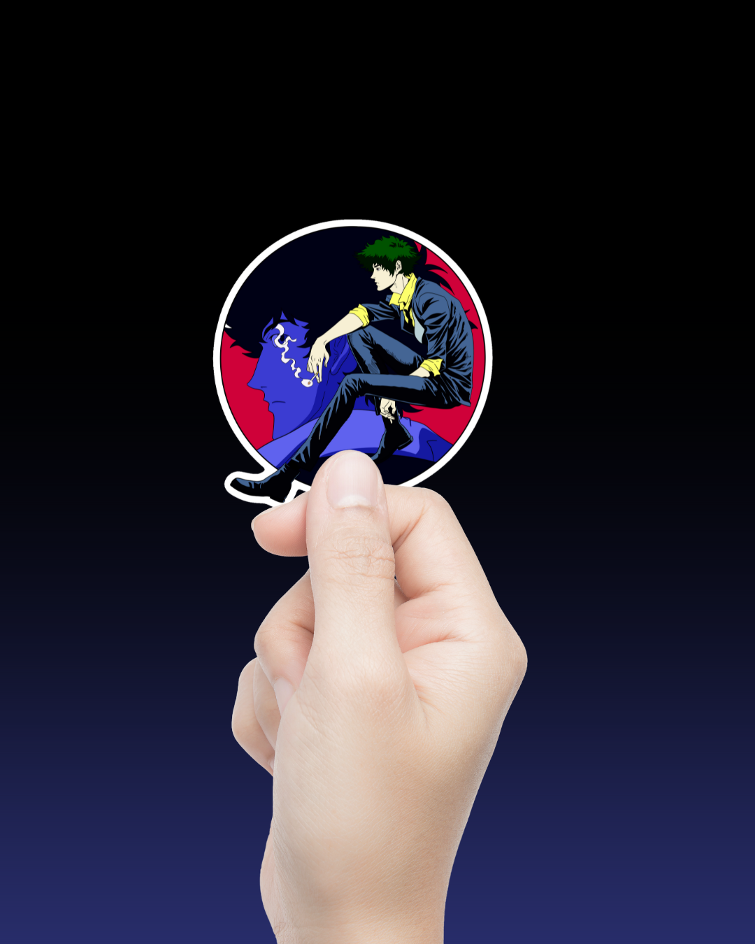 cowboy bebop inspired sticker