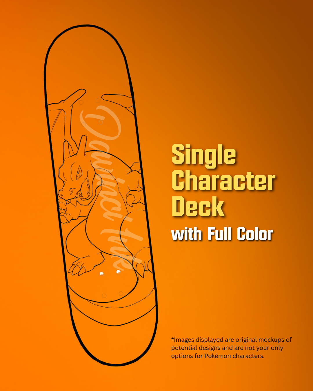 Custom Pokemon 17" Skateboard Deck