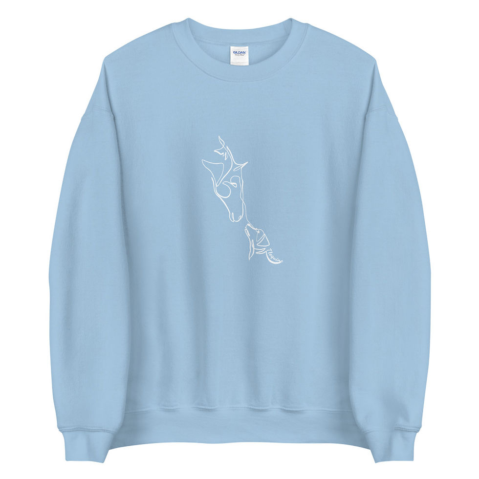 Thumbnail: two hearts one love dog and horse sweatshirt