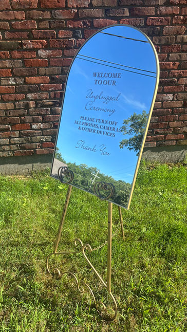 Wedding Unplugged Ceremony Mirror Sign