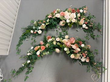 Artificial Floral Decor, Pink Flower Garlands for Rent in New Hampshire