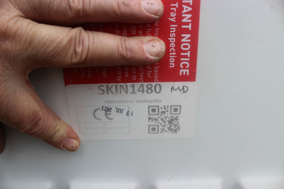 Thumbnail: New Pearlstone Shower Tray 800 x 1400mm With Raised Drying Area