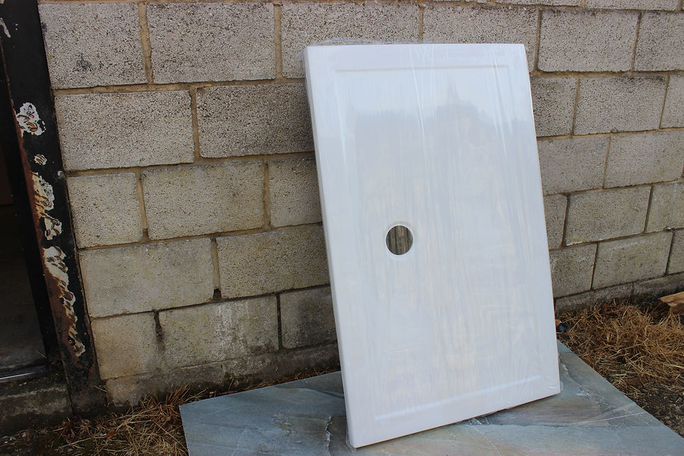 Thumbnail: Anthracite Slate Effect Walk In Shower Tray 1700mm x 760mm