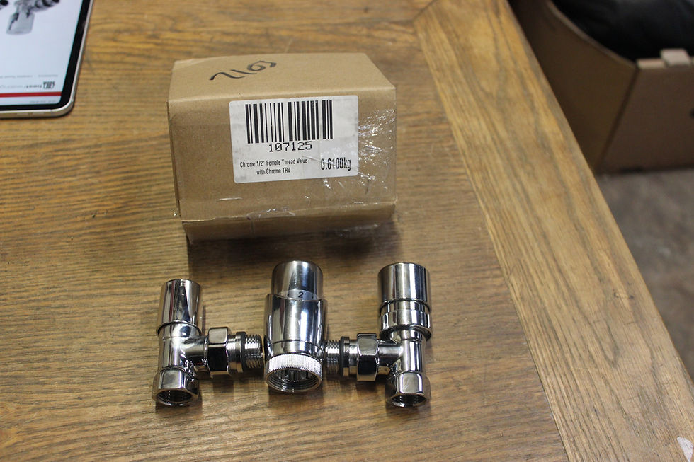 Pair Of New Thermostatic Radiator Valves In Chrome