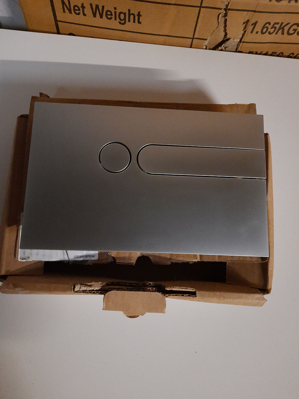 New Boxed Milano Satin Chrome Effect Toilet Flush Plate