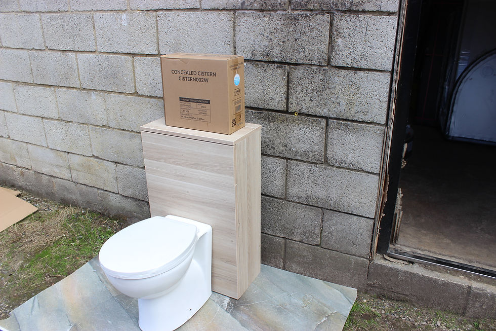 Thumbnail: BTW Toilet With Oak Effect Pedestal Inc Concealed Cistern Kit