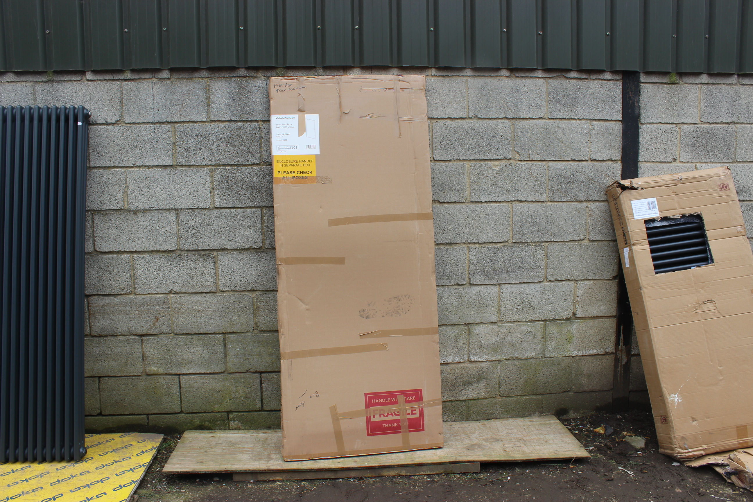 New Victoria Plum Pivot Shower Door 800mm By 1850mm