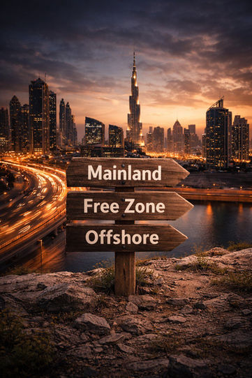 Las diferentes opciones o caminos que puede acogerse una persona para abrir su empresa en Dubai conociendo la legislación, su naturaleza empresarial y sector económico
