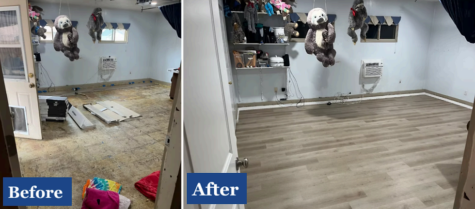Room Flooring & Storage Remodel