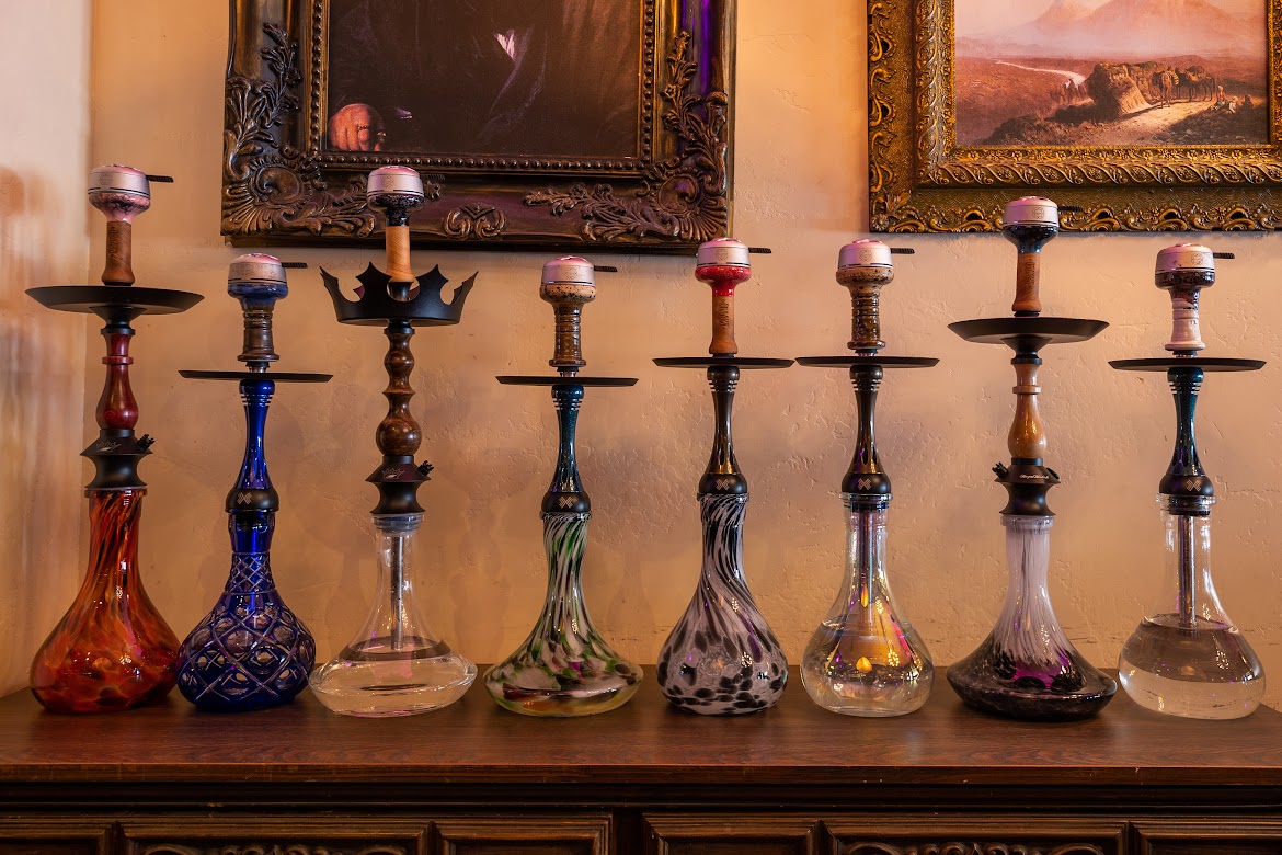 Pushkin Lounge interior - elegant hookah lounge with comfortable seating and ambient lighting