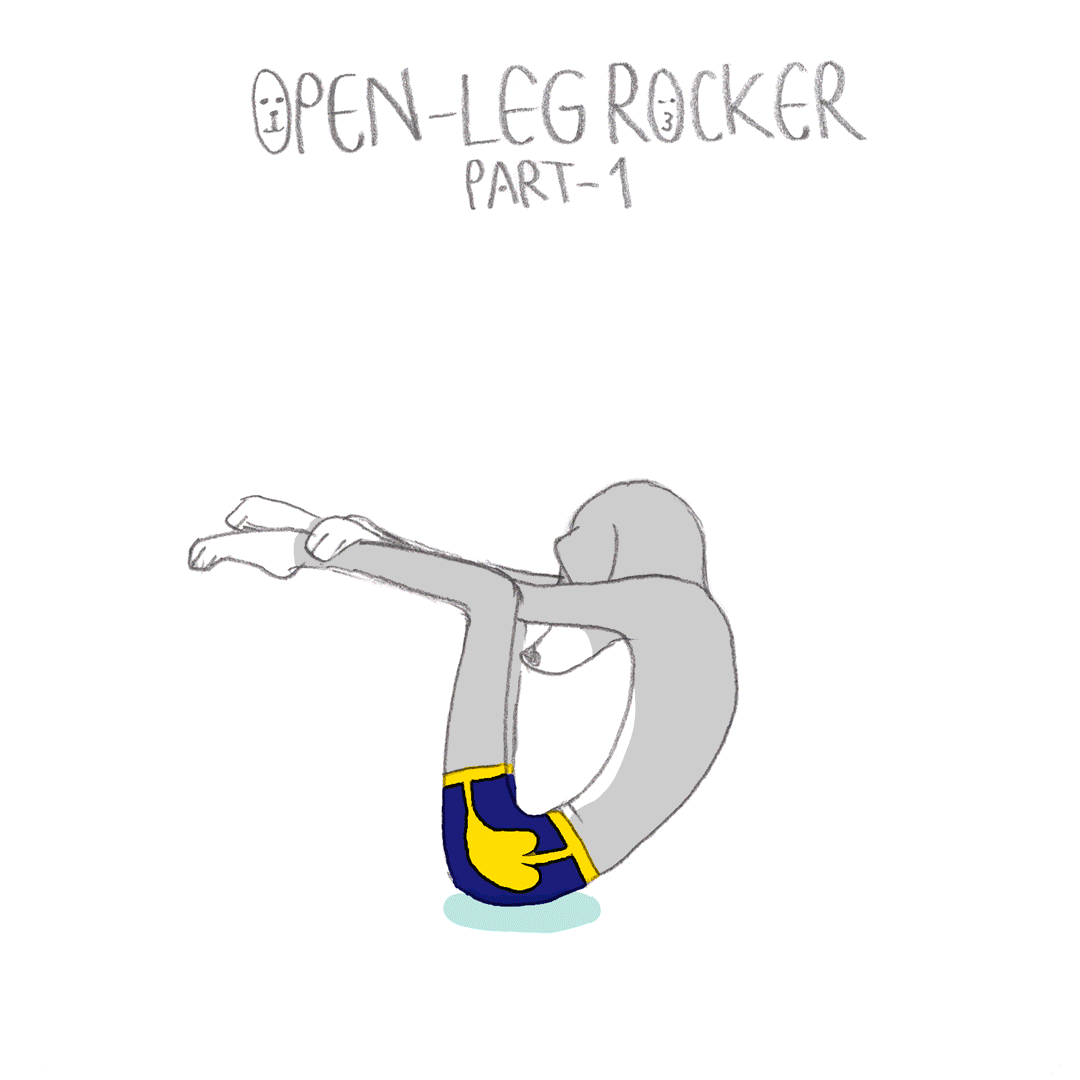 ピラティスポーズ集03「オープンレッグロッカー」