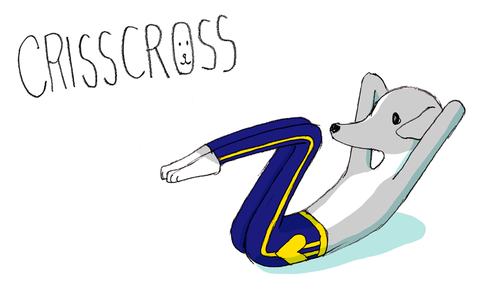 ピラティスポーズ集02「クリスクロス」