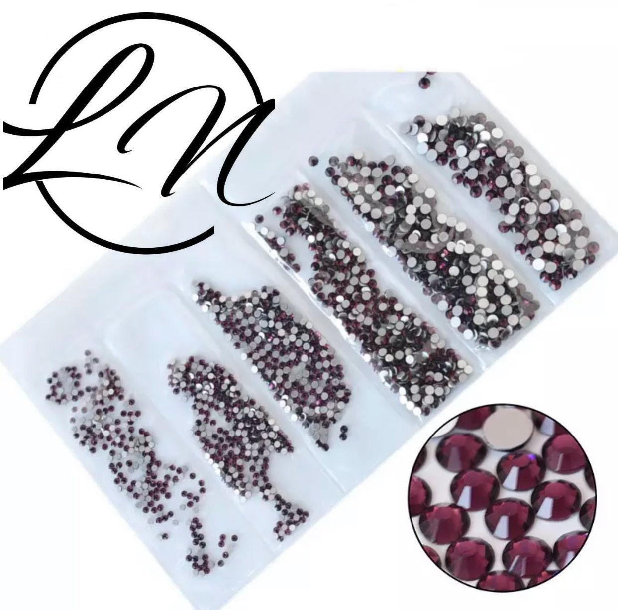 Sachet de strass cristal Améthyste