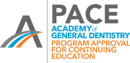 Academy of General Dentistry PACE Approved Provider logo for dental continuing education