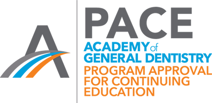 Academy of General Dentistry PACE Approved Provider logo for dental CE courses