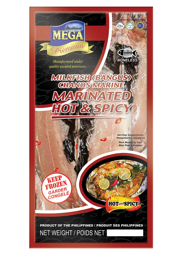 Mega Milkfish Boneless Marinated (Hot and Spicy) 450g