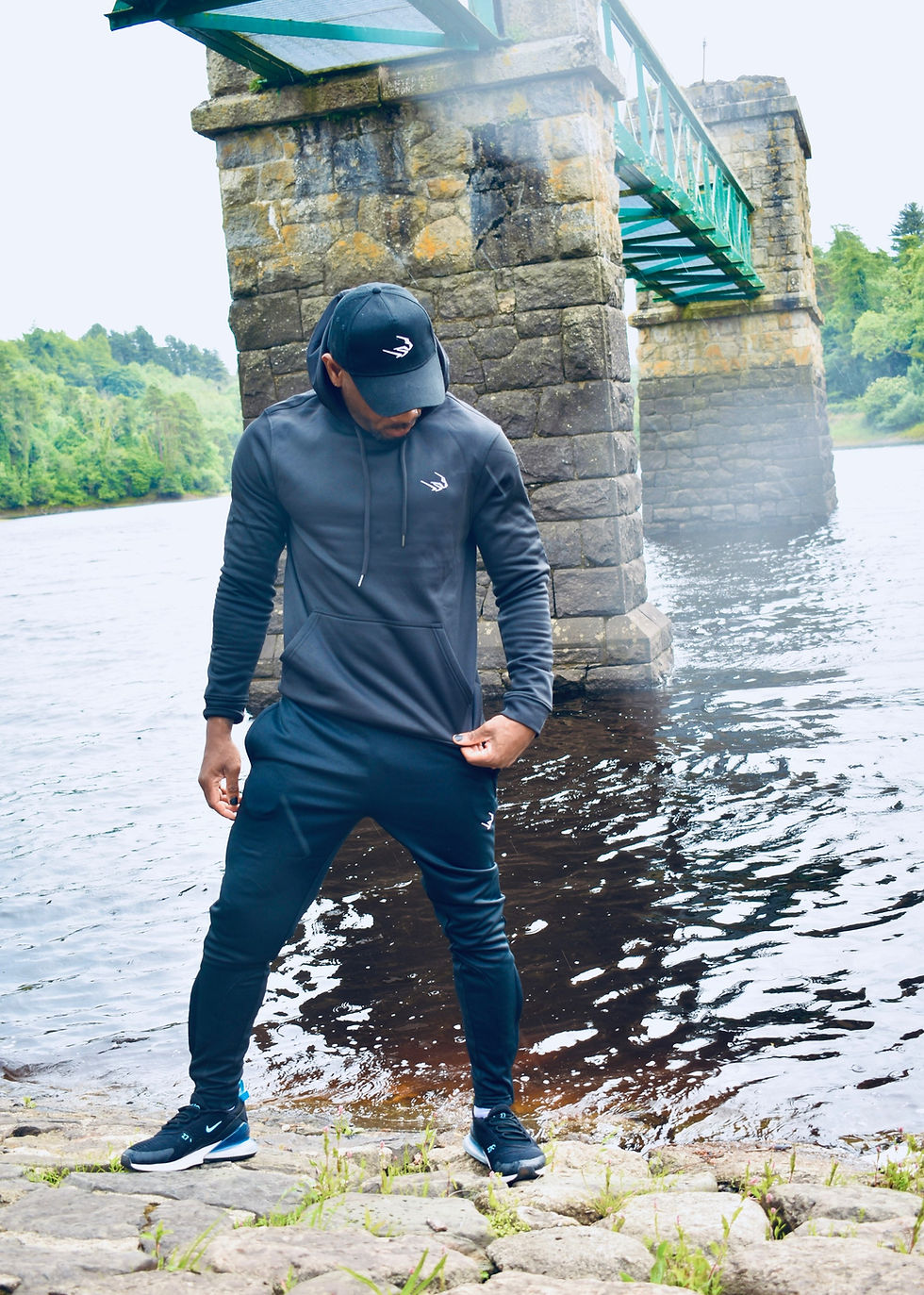 Thumbnail: Men's Athletic Hoodie - Black