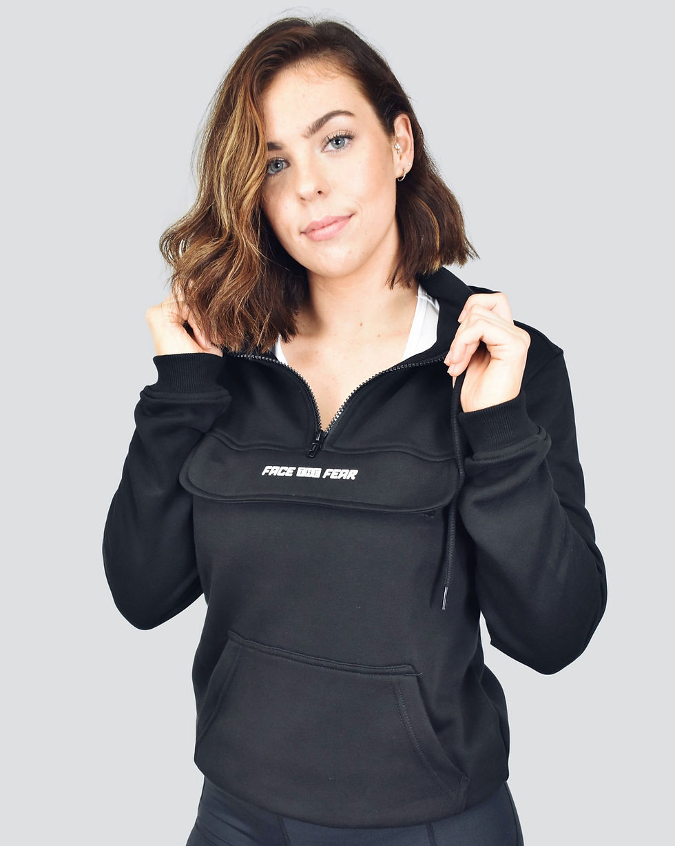 Thumbnail: Women's Ultimate 1/2 Zip Hoodie - Black