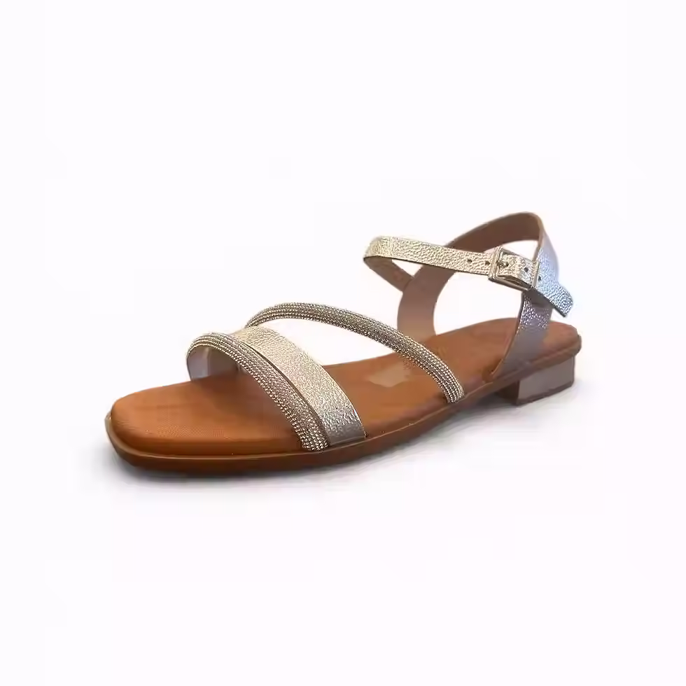 Oh! my sandals Gloria sandal in silver leather at House of Heels
