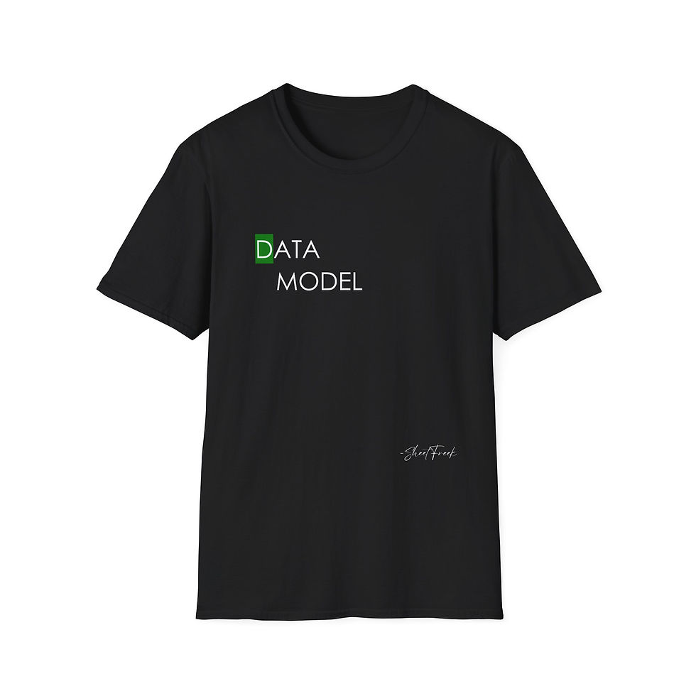 Data Model- Funny Excel - Unisex Softstyle T-Shirt