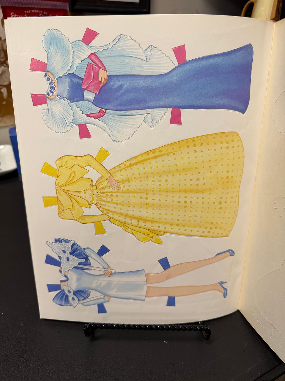 Thumbnail: 1987 Jewel Secrets Barbie Paper Doll Book UNCUT by Golden Book 