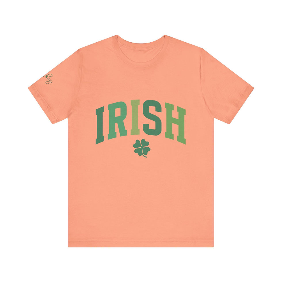 Thumbnail: Irish Varsity Unisex Tee with 'Lucky' Sleeve Detail