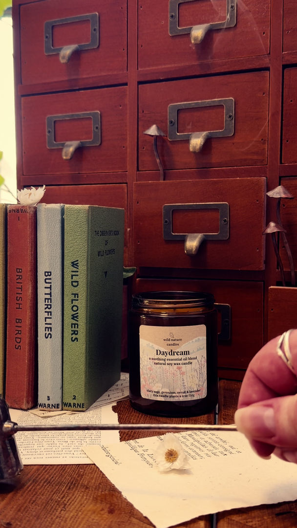 Thumbnail: Video of smoke rising from Daydream soy candle after extinguishing.