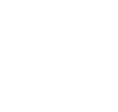 White abstract logo on black background. Home. Graphic shaped design.