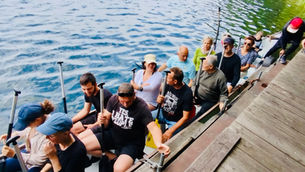 Die Kageler Kenterkönige und Unsinkbar II auf dem Weg zum FARMER CUP