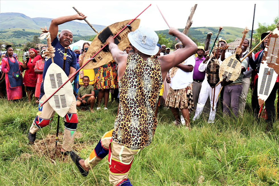 Traditional zulu stick fighting