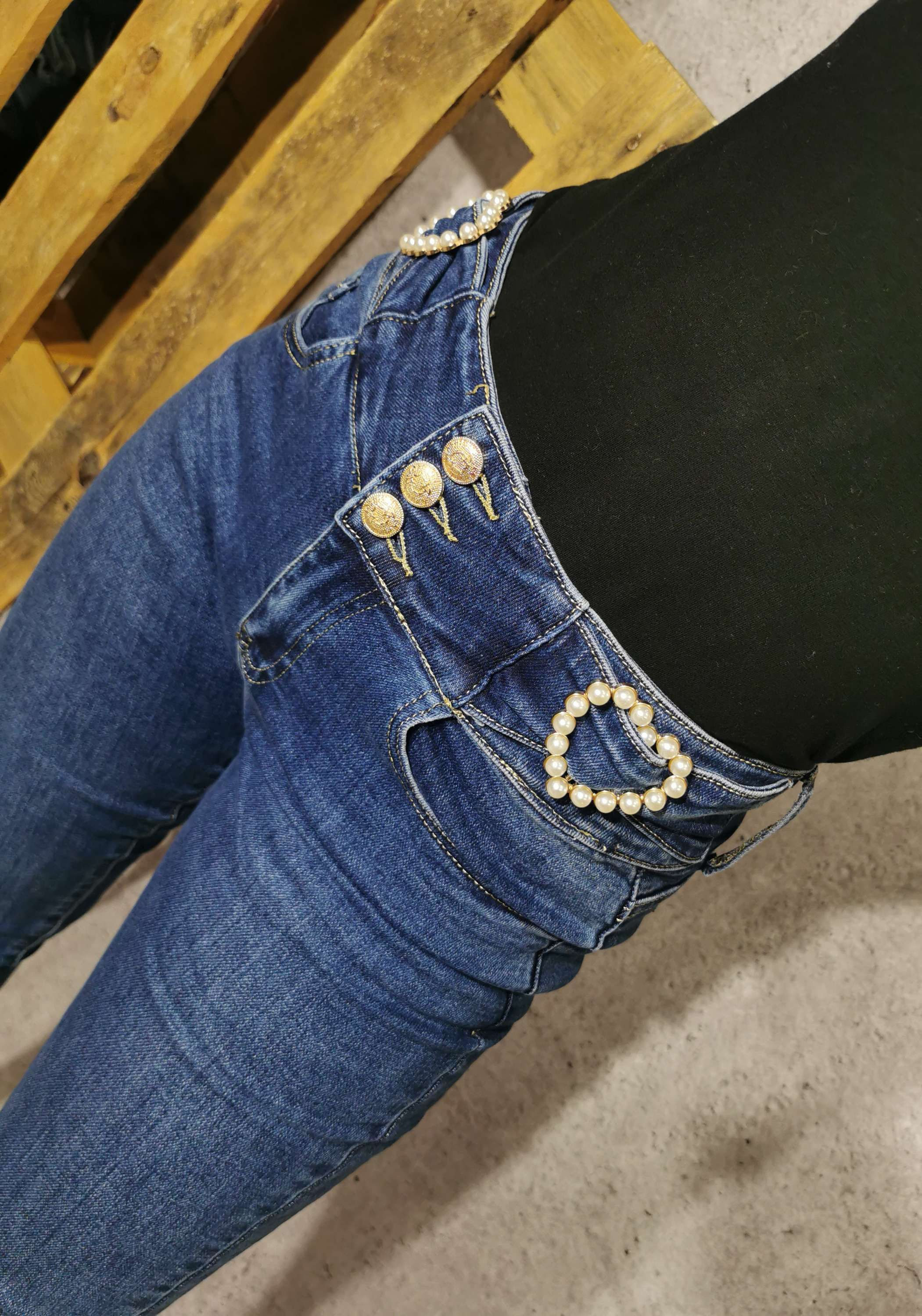 jeansy DRESS ozdobne klamry 29-36