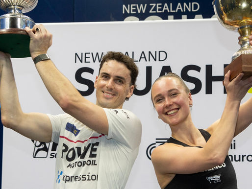 Coll wins third consecutive NZ Squash Open