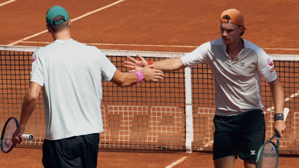 James Watt (left) and Finn Reynolds were beaten in the semifinals of the Chile Open PHOTO: ATP TOUR
