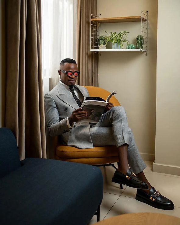 Grey Double Breasted Tailored Suit