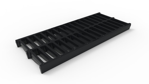 10" wide ductile iron slotted trench drain grate | Dura Trench