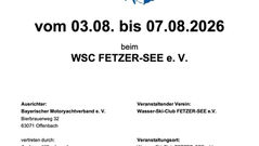 Sichtungs-Trainigslager für Landeskader Wasserski Boot am Fetzer See 2026
