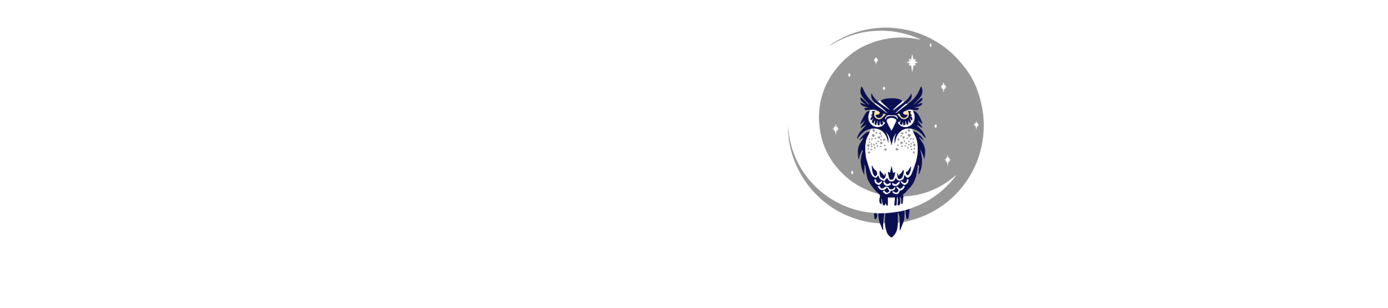 NightOwl Logo (Revised 2025) - [Owl & Moon design created by Alice Goodridge Illustration]